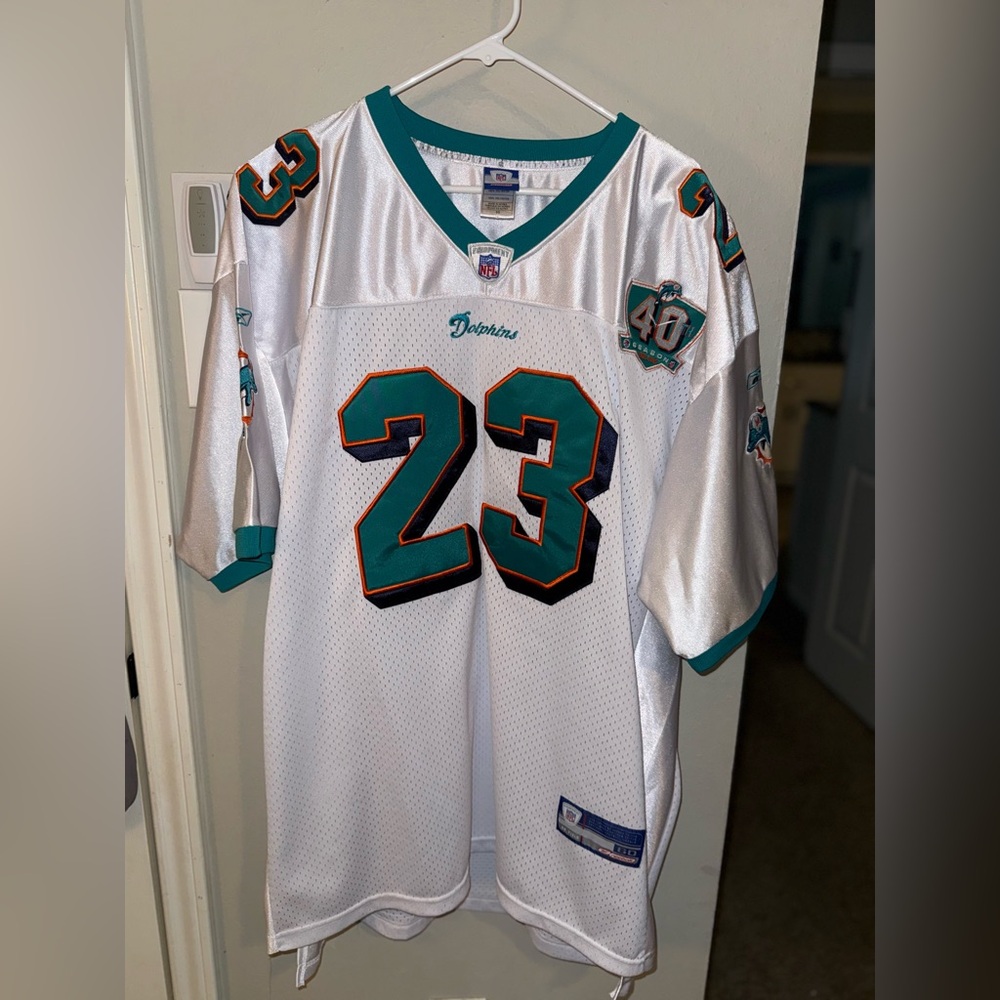 NFL White and Teal Men's Football Jersey